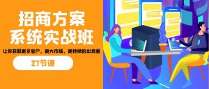 招商·方案系统实战班：让你获取更多客户，更大市场，更持续的出货量(27节)-小毅网创