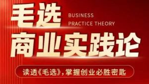 毛选商业实践论，读透《毛选》掌握创业必胜密匙-小毅网创