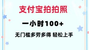 支付宝拍拍照一小时100+无任何门槛多劳多得一台手机轻松操做【揭秘】-小毅网创