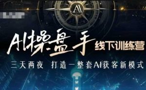AI操盘手线下训练营,打造AI获客新模式,跟上ai时代,新商业-小毅网创