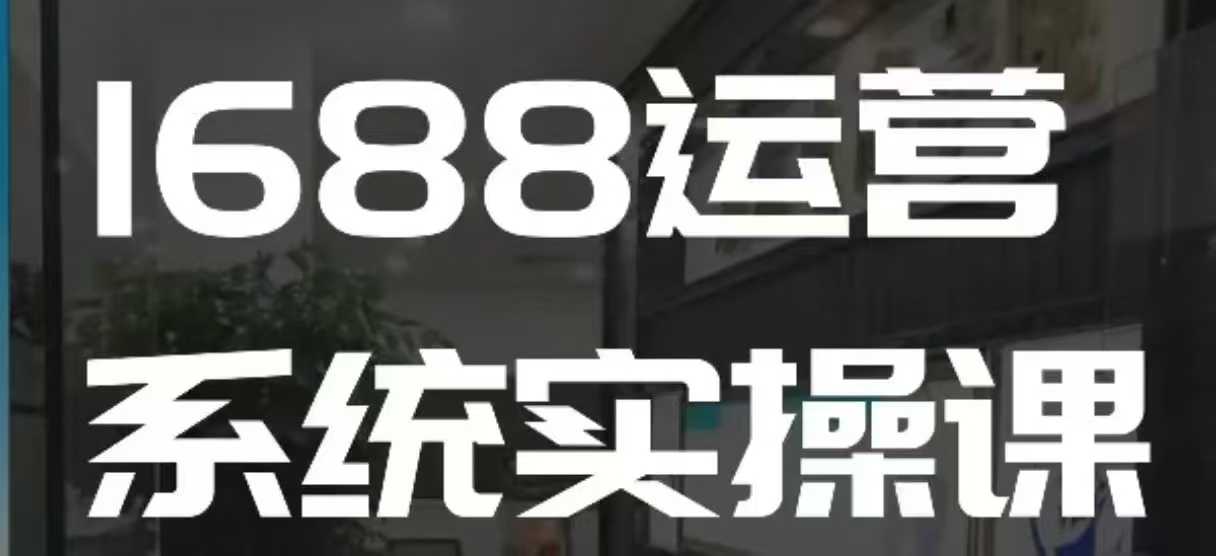 1688高阶运营系统实操课,快速掌握1688店铺运营的核心玩法 - 小毅网创-小毅网创