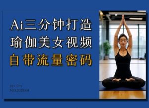 Ai3分钟打造瑜伽美女视频，自带流量密码-小毅网创