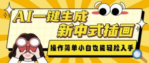 AI一键生成新中式插画， 操作简单，小白也能轻松入手-小毅网创