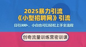 2025最新暴力引流方法，招聘平台一天引流300+，日变现多张，专业人士力荐-小毅网创
