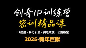 2025年“知识付费IP训练营”小白避坑年赚百万，暴力引流，闪电成交-小毅网创