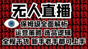 2025无人直播这么做就对了，保姆级全面解析，全程干货，新手老手都可上手-小毅网创