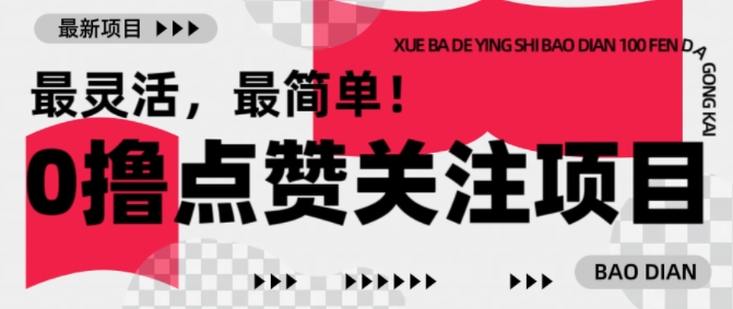 【0撸】最新点赞关注小项目，1毛起赚，1块起提 - 小毅网创-小毅网创