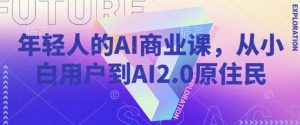 年轻人的AI商业课,从小白用户到AI2.0原住民-小毅网创