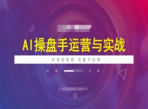 AI操盘手运营实战课程，布局短祝频，流量不会停-小毅网创