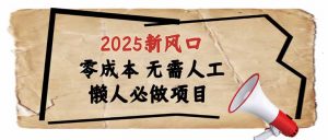 2025新风口，懒人必做项目，零成本无需人工，轻松上手无门槛-小毅网创