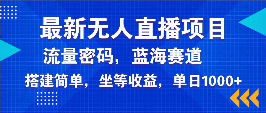 最新无人直播项目—美女电影游戏，轻松日入3000+，蓝海赛道流量密码，... - 小毅网创-小毅网创