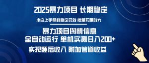 暴力项目舆情信息：多平台全自动运行 单机日入200+ 实现睡后收入-小毅网创