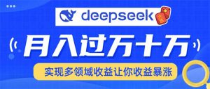 用DeepSeek席卷各大平台，快速上手实现多领域，让你收入猛增-小毅网创