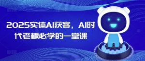 2025实体AI获客，AI时代老板必学的一堂课-小毅网创