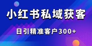 2025最新小红书平台引流获客截流自热玩法讲解，日引精准客户300+-小毅网创