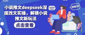 小说推文deepseek深度改文实操，解锁小说推文新玩法-小毅网创