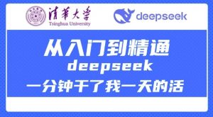 清华大学讲DeepSeek最全教程，从入门到精通，deepseek一分钟干了我一天的活-小毅网创