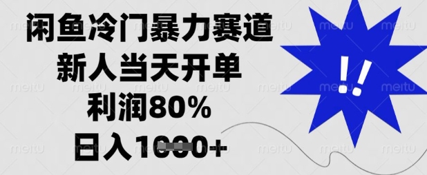 闲鱼冷门暴力赛道，新人当天开单，利润80%，日入数张【揭秘】 - 小毅网创-小毅网创