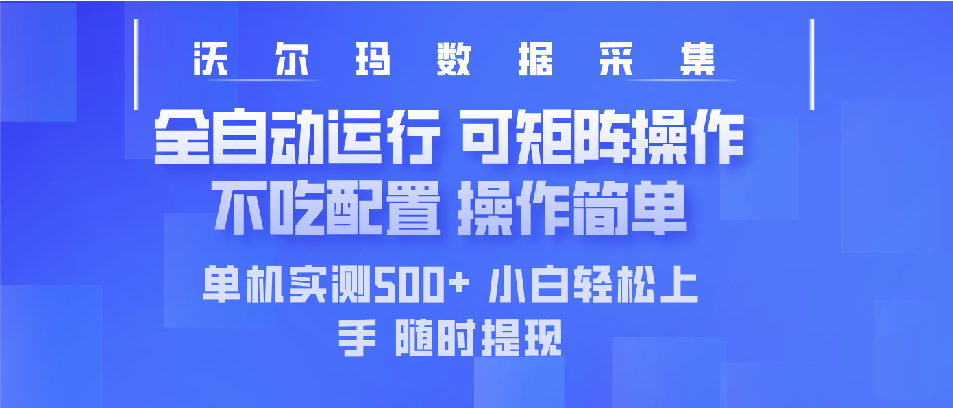 最新沃尔玛平台采集 全自动运行 可矩阵单机实测500+ 操作简单 - 小毅网创-小毅网创