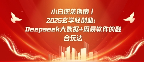小白逆袭指南，2025玄学轻创业：Deepseek大数据+周易算法的融合玩法 - 小毅网创-小毅网创
