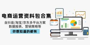 电商运营资料包合集，含抖音/淘宝/京东多平台方案，数据报表、营销策略等-小毅网创