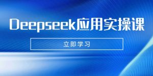 Deepseek应用实操课：AI制作数字妈妈、写真、短视频，辅导作业，PPT制作等-小毅网创