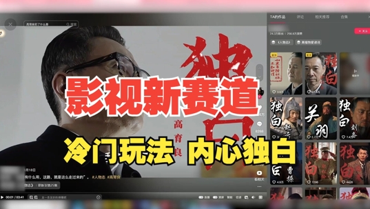 最新影视解说玩法，人物独白，30天涨粉24万+，全流程拆解【揭秘】 - 小毅网创-小毅网创