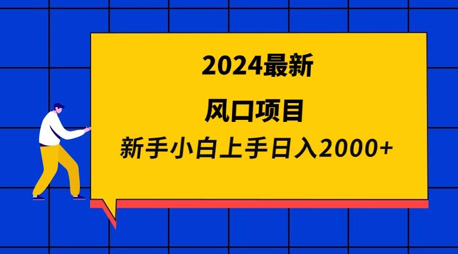 (9483期)2024最新风口项目 新手小白日入2000+ - 小毅网创-小毅网创
