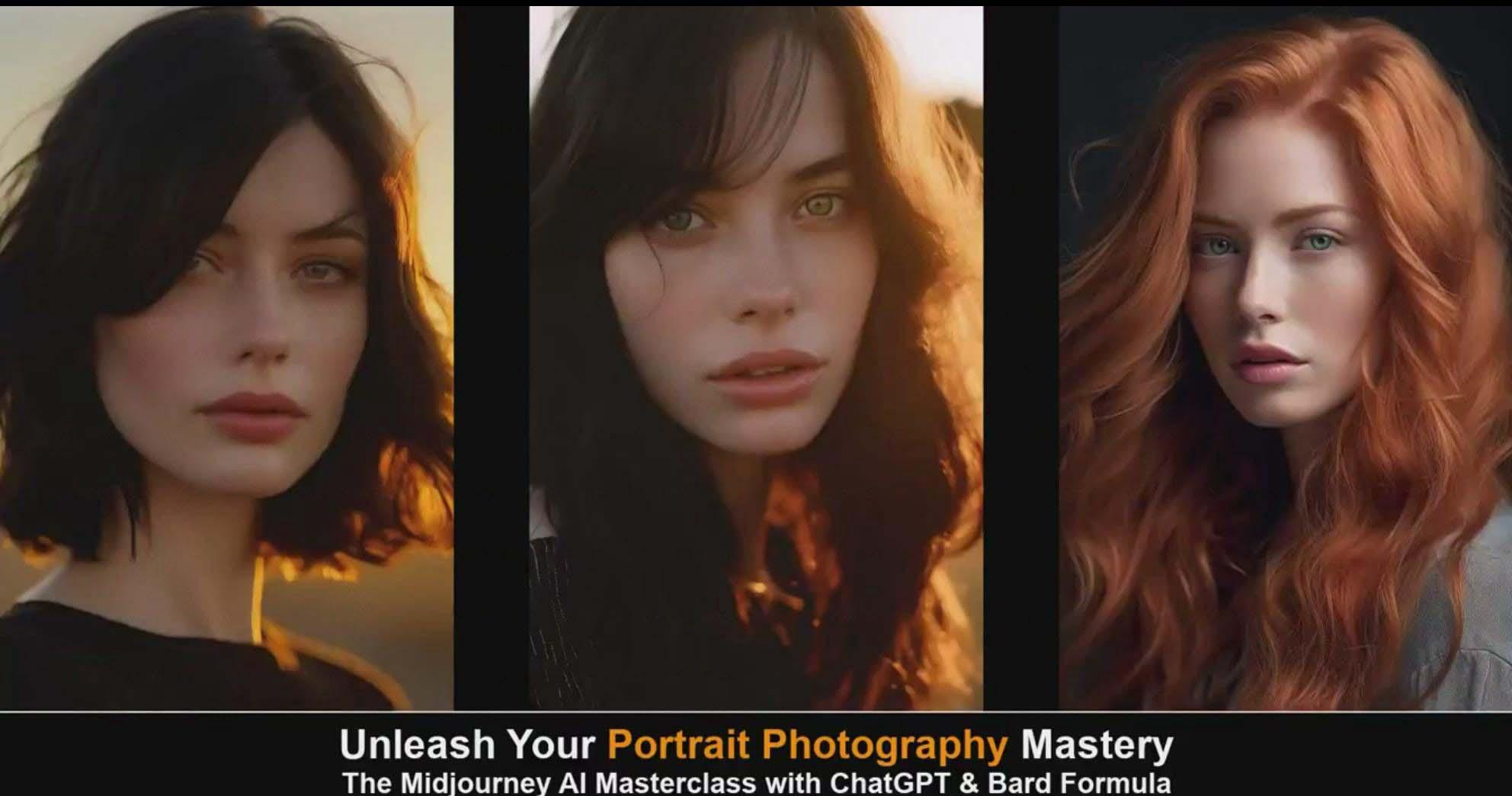 图片[3]-(9312期)Midjourney v5 ChatGPT 和 Bard AI人工智能人像摄影大师班-15节-中英字幕 - 小毅网创-小毅网创