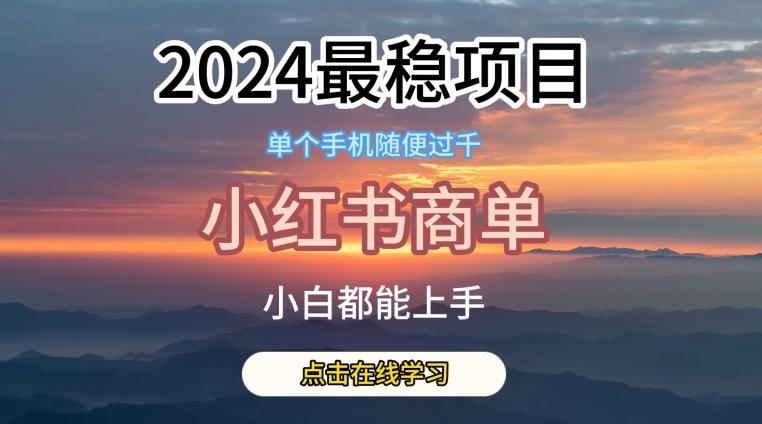 2024最稳蓝海项目，小红书商单项目，没有之一【揭秘】 - 小毅网创-小毅网创