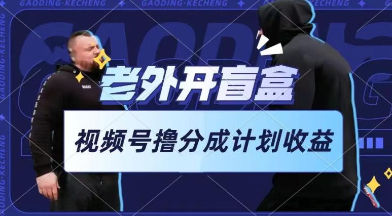 老外开盲盒视频，撸视频号分成计划收益，每天只需一小时，新手小白轻松上手【揭秘】 - 小毅网创-小毅网创