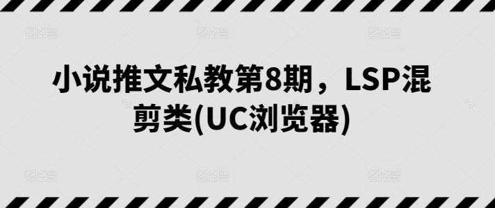 小说推文私教第8期，LSP混剪类(UC浏览器) - 小毅网创-小毅网创