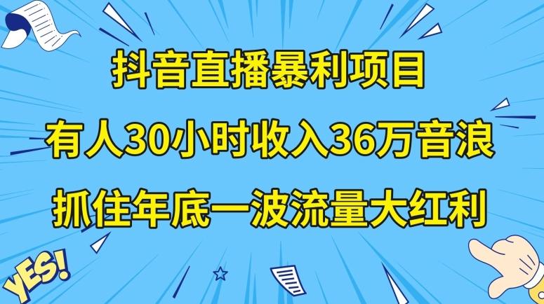 抖音直播暴利项目，有人30小时收入36万音浪，公司宣传片年会视频制作，抓住年底一波流量大红利【揭秘】 - 小毅网创-小毅网创
