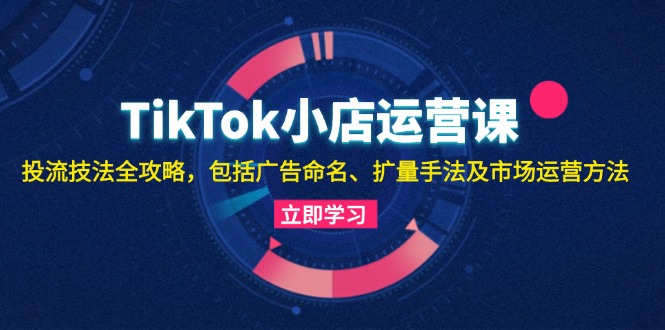 TikTok小店运营课：投流技法全攻略，包括广告命名 扩量手法及市场运营方法 - 小毅网创-小毅网创