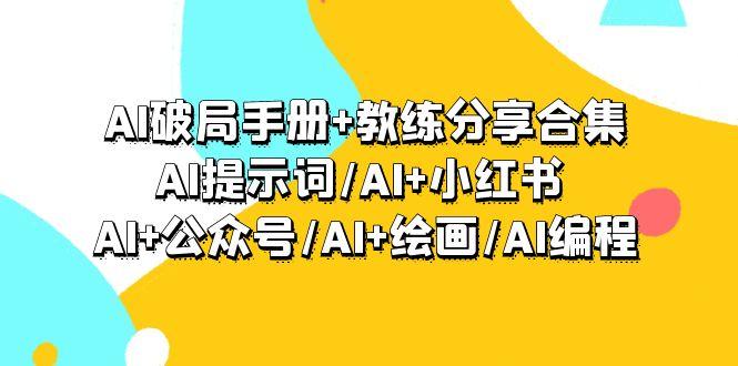 (9351期)AI破局手册+教练分享合集：AI提示词/AI+小红书 /AI+公众号/AI+绘画/AI编程 - 小毅网创-小毅网创