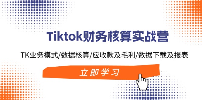 Tiktok财务核算实战营：TK业务模式/数据核算/应收款及毛利/数据下载及报表 - 小毅网创-小毅网创