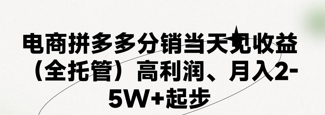 最新拼多多模式日入4K+两天销量过百单，无学费、 老运营代操作、小白福利，了解不吃亏-小毅网创