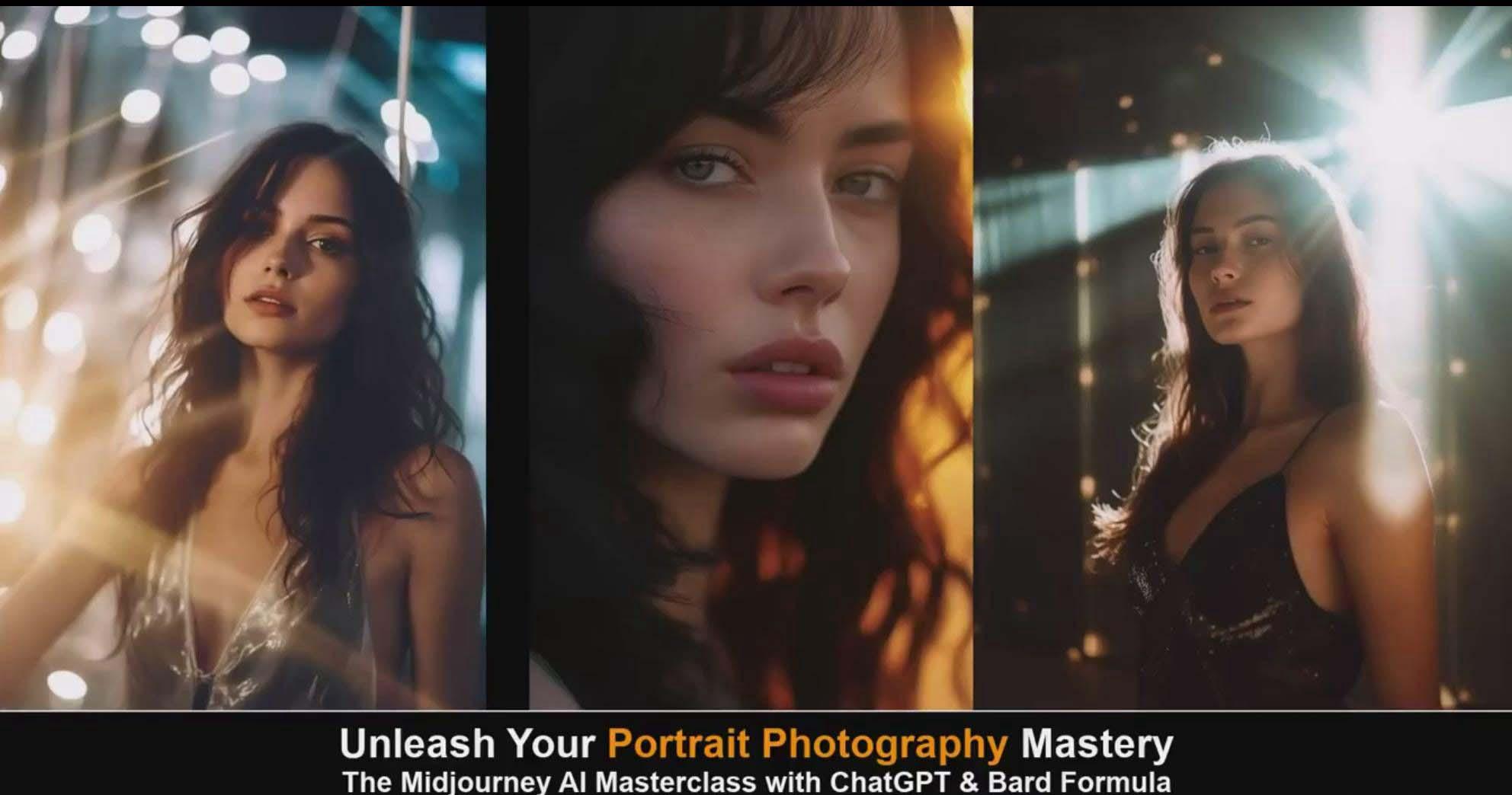 图片[6]-(9312期)Midjourney v5 ChatGPT 和 Bard AI人工智能人像摄影大师班-15节-中英字幕 - 小毅网创-小毅网创