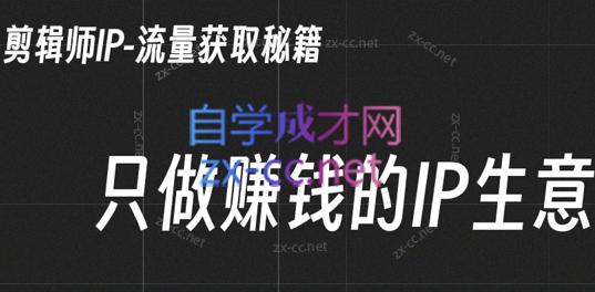小钱老师·剪辑师个人ip流量思维与运营策略课-小毅网创