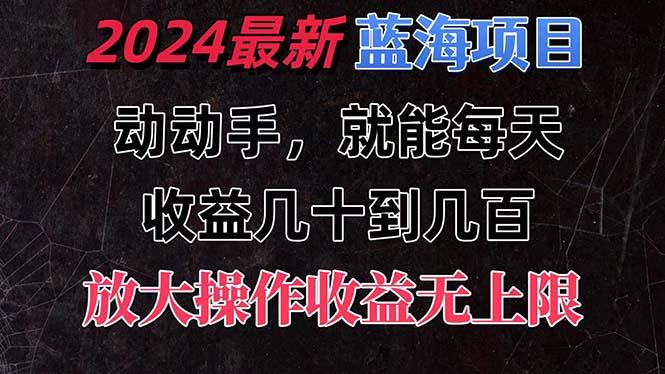 有手就行的2024全新蓝海项目，每天1小时收益几十到几百，可放大操作收... - 小毅网创-小毅网创