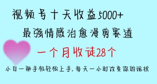 十天收益5000+，多平台捞金，视频号情感治愈漫剪，一个月收徒28个，小白一部手机轻松上手【揭秘】 - 小毅网创-小毅网创
