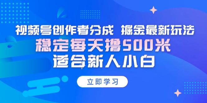 【蓝海项目】视频号创作者分成 掘金最新玩法 稳定每天撸500米 适合新人小白 - 小毅网创-小毅网创