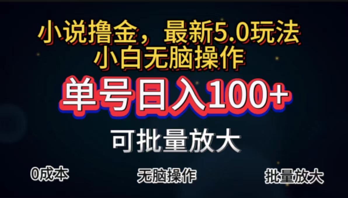 全自动小说撸金，单号日入100+小白轻松上手，无脑操作-小毅网创