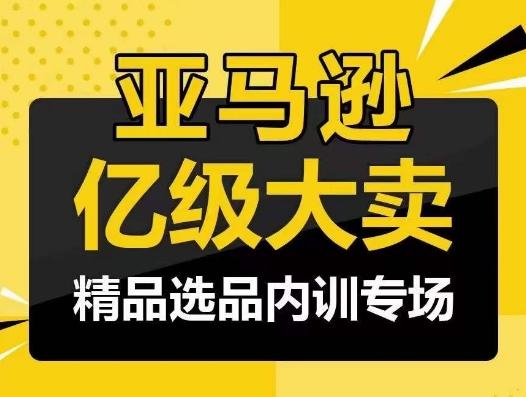 亚马逊亿级大卖-精品选品内训专场，亿级卖家分享选品成功之道 - 小毅网创-小毅网创