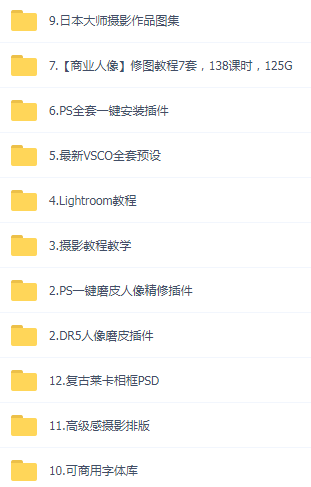 某宝买的杂乱PS LR教程预设摄影-小毅网创