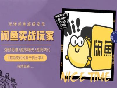 手把手教你0到1系统玩转闲鱼变现，爆款思维/超级曝光/超高转化 - 小毅网创-小毅网创