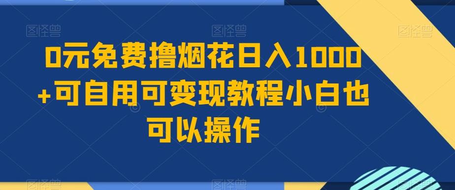 0元免费撸烟花日入1000+可自用可变现教程小白也可以操作，永久免费更新链接 - 小毅网创-小毅网创