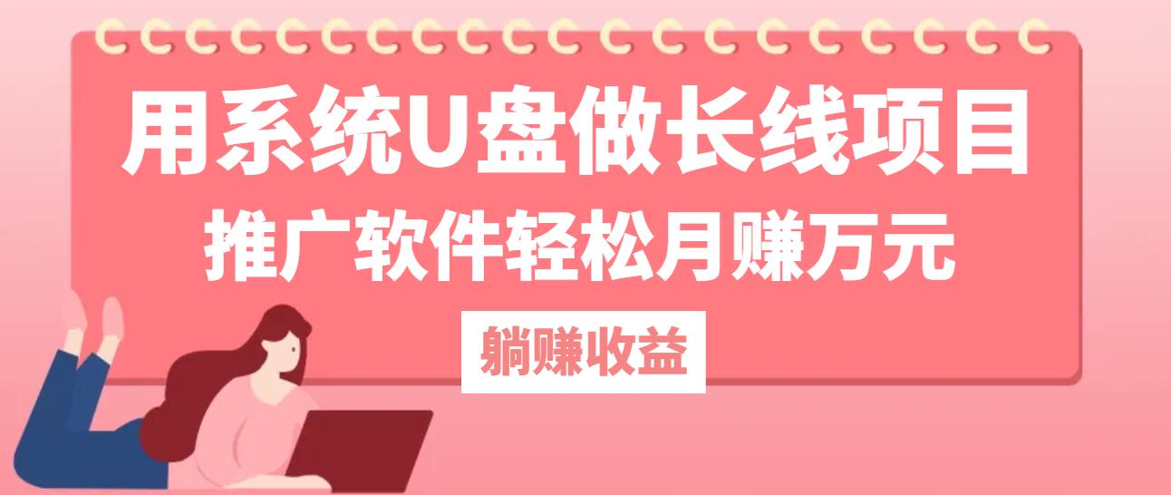 用系统U盘做长线项目，推广软件轻松月赚万元-小毅网创