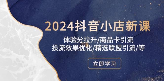 2024抖音小店新课，体验分拉升/商品卡引流/投流效果优化/精选联盟引流/等 - 小毅网创-小毅网创