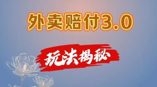 外卖赔付3.0玩法揭秘，简单易上手，在家用手机操作，每日500+【仅揭秘】 - 小毅网创-小毅网创